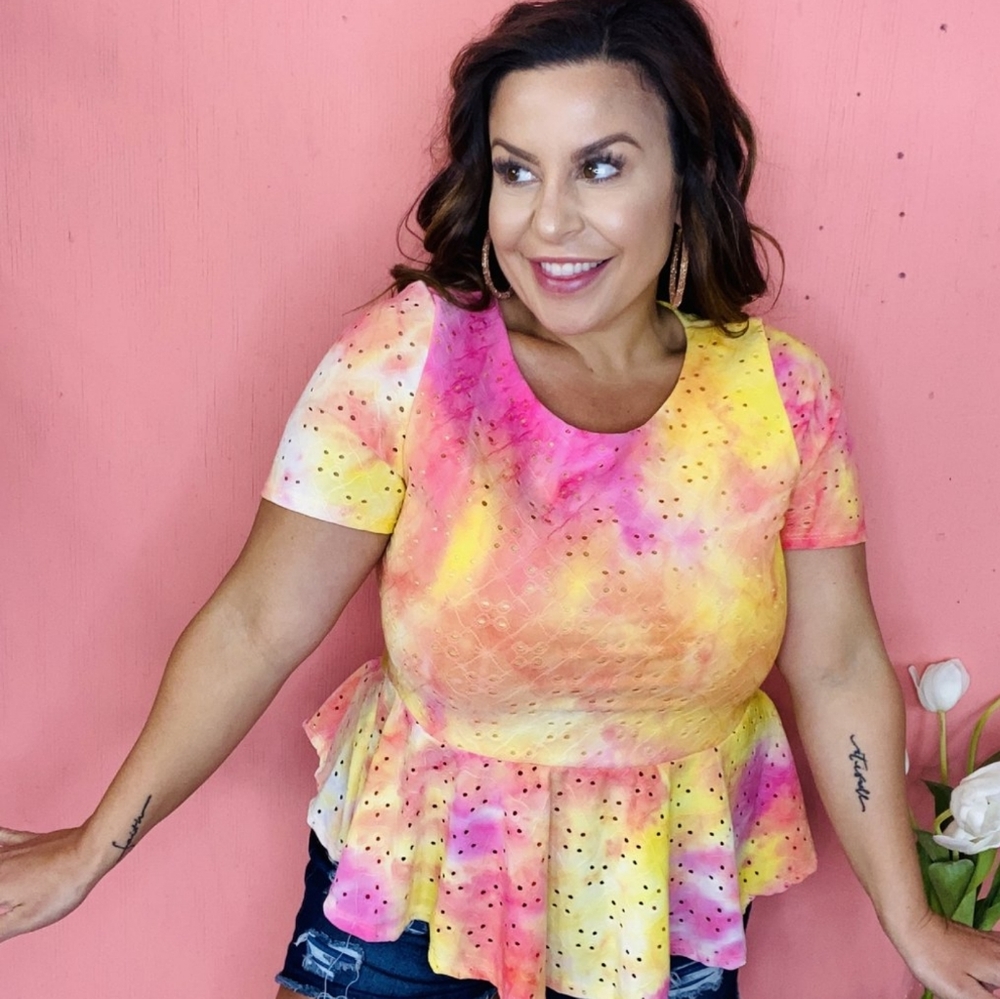 White Birch peplum top